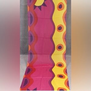 NEW Accessory Street Designer Scarf 58”X15” Colorful Polyester Italy Vintage